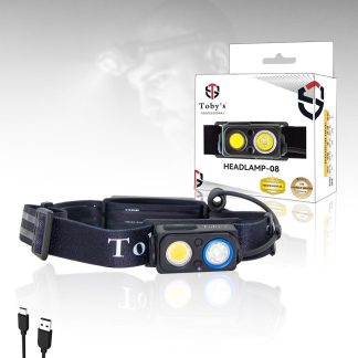 Tobys Headlamp 08 Head-Mounted COB Headlight USB Rechargeable LED Floodlight for Outdoor Camping