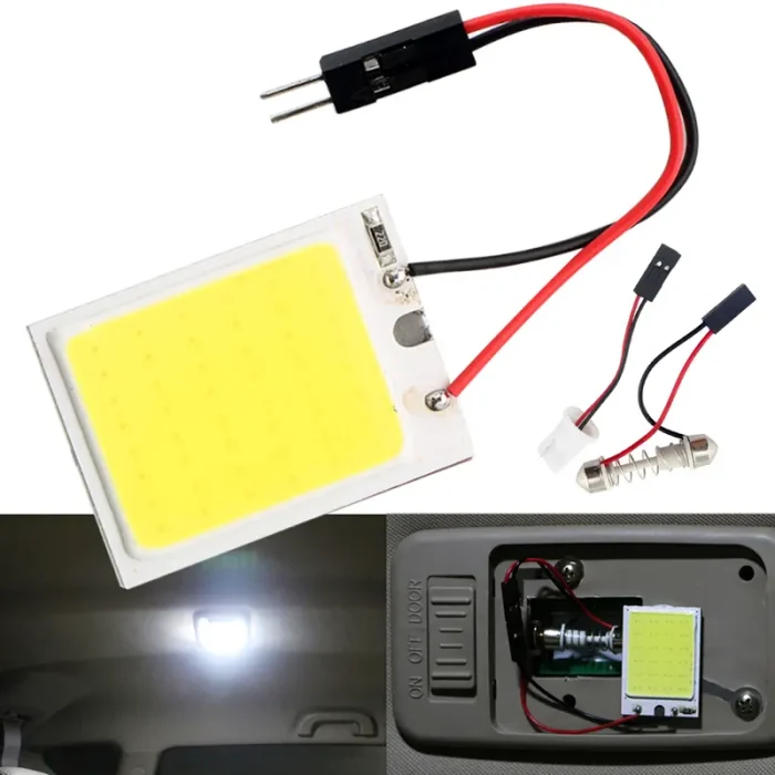 High-Intensity Fast Active Roof Light COB 24smd Car Interior Dome Light Powerful Brightest COB Light, Low Power Consumption and Shockproof