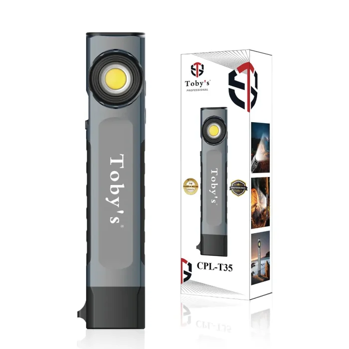 Tobys CPL T35 Rechargeable Work Light 750 Lumens 1500 mAh Battery Power Ultra-Thin Spot & Flood Flashlight